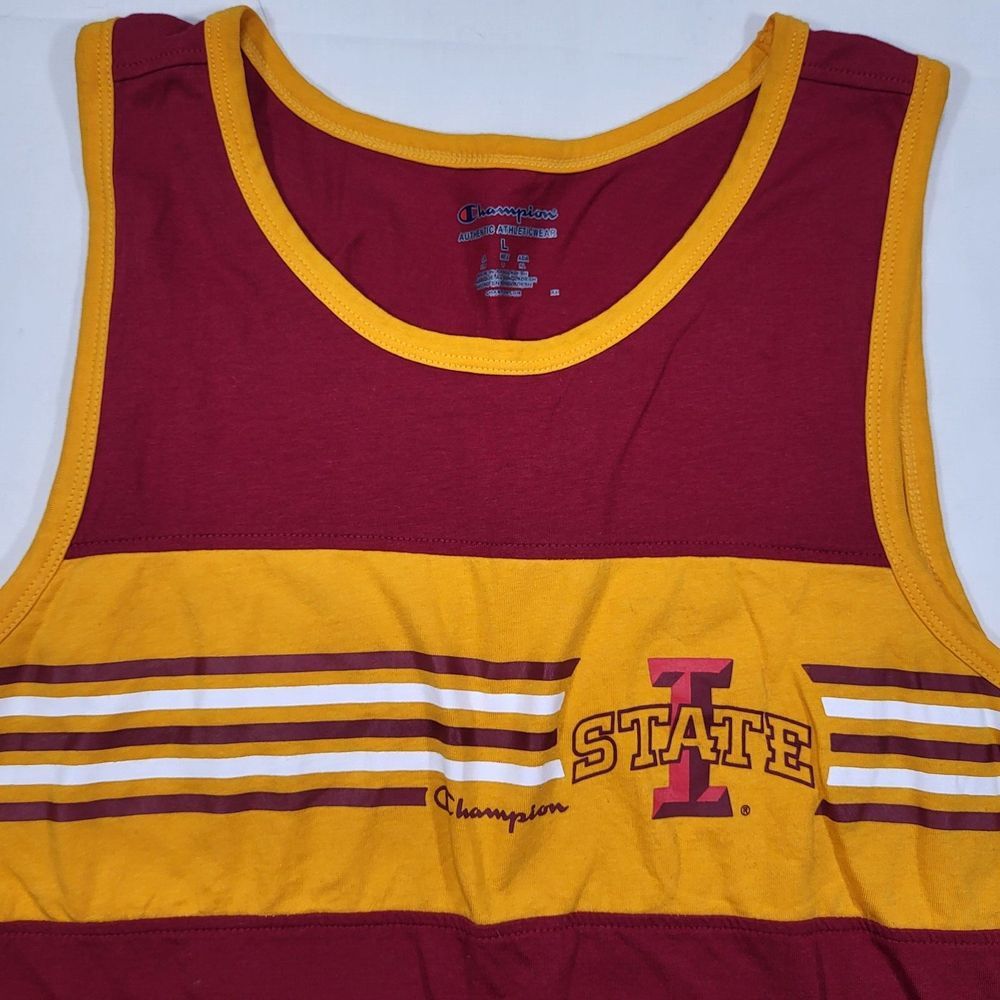 Iowa State Cyclones Men's Large‎ Champion Red Tank Top Sleeveless Shirt